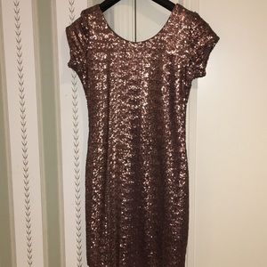 Brown sequin dress